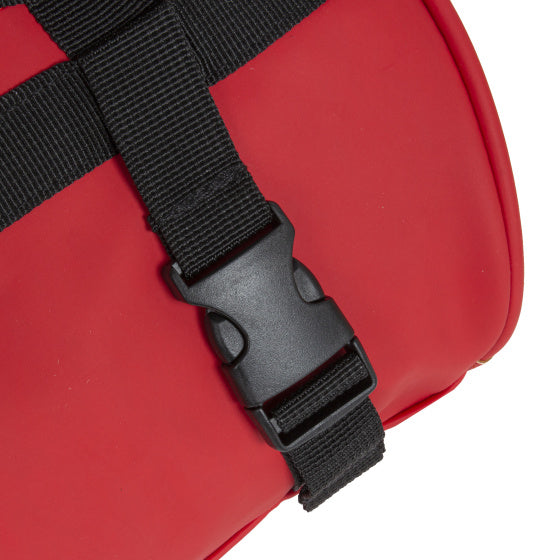 Spritzwasserabweisende Fahrrad-Lenkertasche mit Schultergurt 3l rot