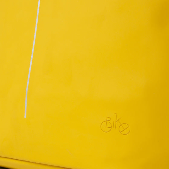 Spritzwasserabweisende Fahrrad-Lenkertasche mit Schultergurt 6l gelb