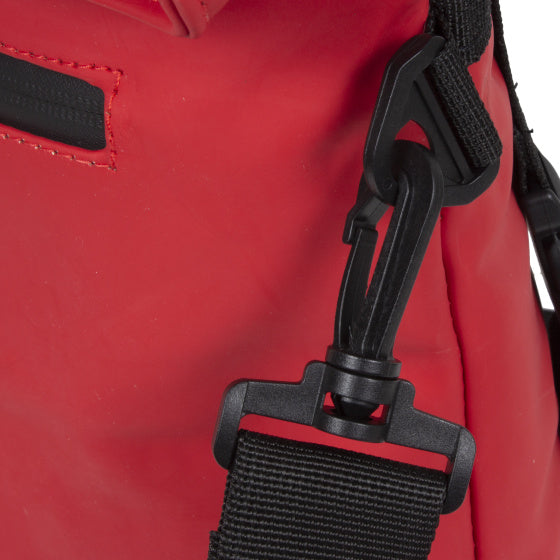 Spritzwasserabweisende Fahrrad-Lenkertasche mit Schultergurt 6l rot