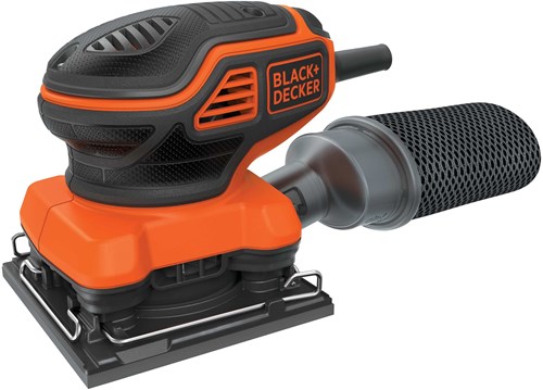 Black+Decker KA450 220W 1 4-Blatt-Exzenterschleifer | 1x Schleifgitter | Staubsammelbeutel – ka450-qs