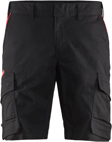 Blåkläder industrie short met stretch 14461832 | zwart rood | maat 44 - 7330509758526