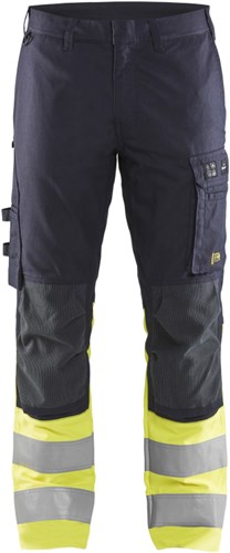 Blåkläder multinorm werkbroek inherent met stretch 17871512 | marine high vis geel | maat 56 - 7330509805206