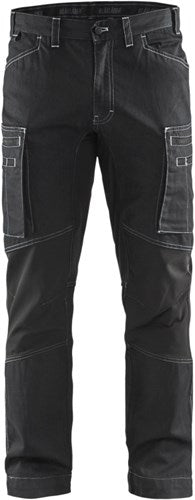 Blåkläder service werkbroek denim stretch 14591142 | zwart | maat 48 - 7330509486115
