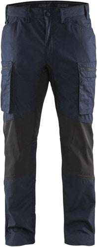 Blåkläder service werkbroek met stretch 14591845 | donker marineblauw zwart | maat 48 - 7330509498309
