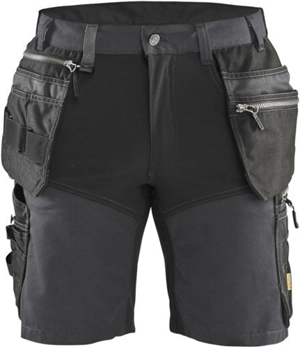 Blåkläder short met stretch 15981860 | medium grijs zwart | maat 54 - 7330509838419
