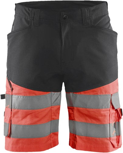 Blåkläder short met stretch high-vis 15411811 | zwart high vis rood | maat 52 - 7330509799529