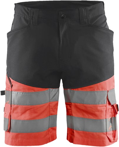 Blåkläder short met stretch high-vis 15411811 | zwart high vis rood | maat 60 - 7330509799567