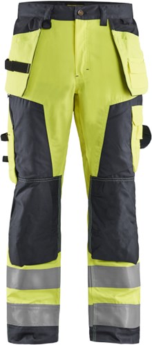 Blåkläder werkbroek high-vis 15681811 | high vis geel medium grijs | maat 50 - 7330509676172