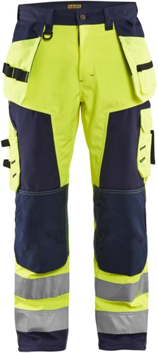 Blåkläder werkbroek softshell high-vis 15672517 | high vis geel marineblauw | maat 50 - 7330509405529