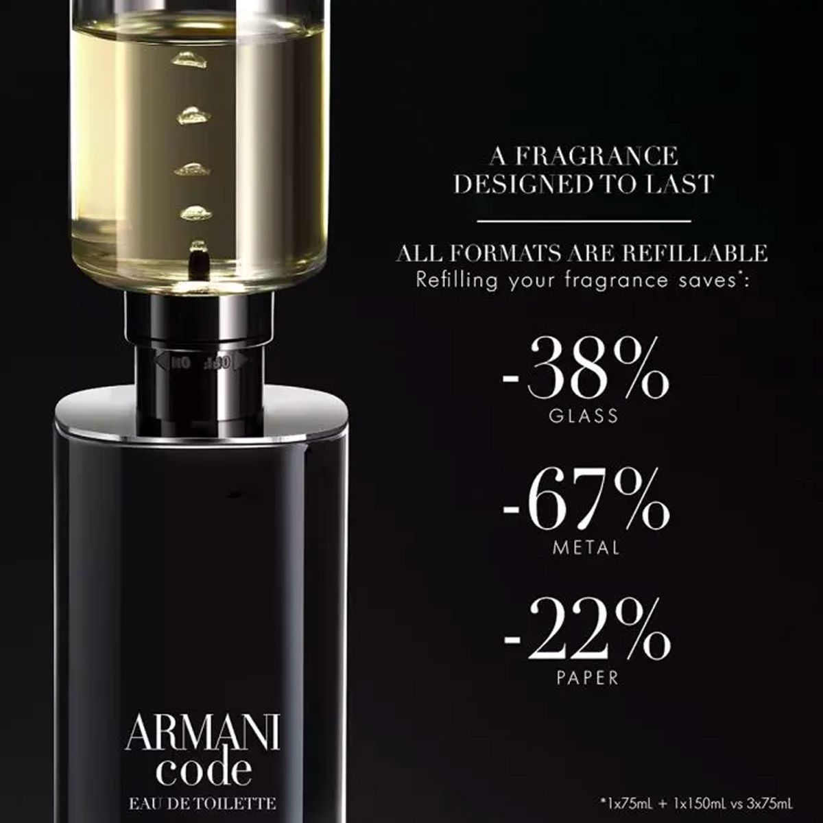 Giorgio Armani Eau de Toilette nachfüllbar Code Herren 50 ml