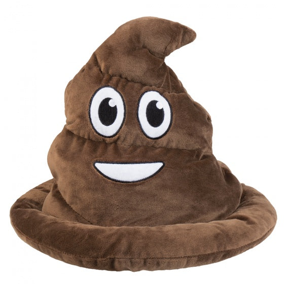 Boland Hut poep emoticon unisex 30 cm braun