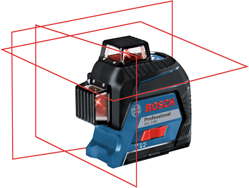 Bosch Linienlaser GLL 3-80 4 x AA Batterien + Zieltafel + Koffer