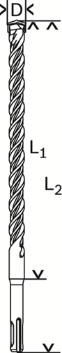 Bosch Zubehör SDS-Plus-5 Bohrer 4 Spiralen | 15x100x165mm - 1618596187