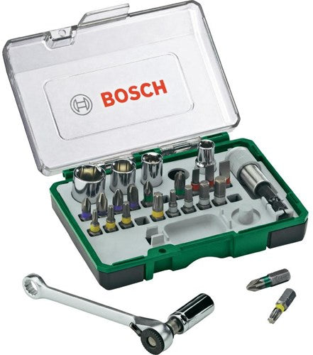 Bosch Zubehör 27-teiliges Ratschenset und Schraubendreher – 2607017160