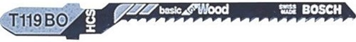 Bosch Zubehör 5x Basic für Holzstichsägeblatt T119BO - 2608630310