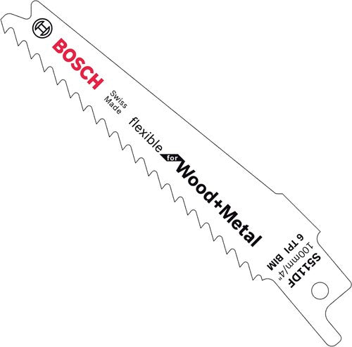 Bosch Zubehör 5x Säbelsägeblatt flexibel für Holz und Metall S511DF - 2608657723
