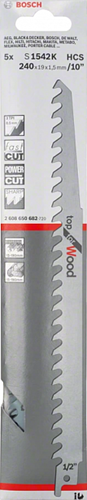 Bosch Zubehör 5x Säbelsägeblatt für Holz S1542K - 2608650682