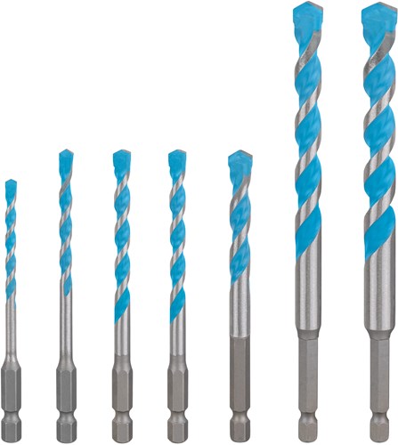 Bosch accessoires 7-delige set universeelboor hex-9 multiconstruction 4 5 6 8 10 12 - 2608902370