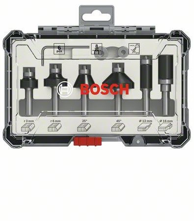 Bosch Zubehör 8-teiliges Mischfräserset - Schaftdurchmesser 6 mm - 2607017468