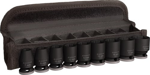 Bosch Professional Pro Impact Schlag-Stecknuss-Set kurz 3 8 9-teilig – 2608003036