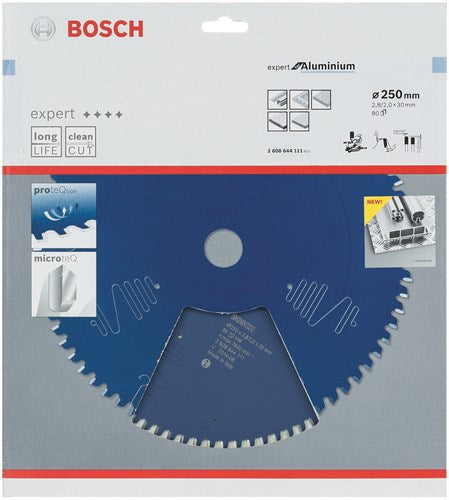 Bosch Zubehör Kreissägeblatt Expert für Aluminium 250 x 30 x 2,8 mm, 80 - 1 Stück(e) - 2608644111 - 2608644111