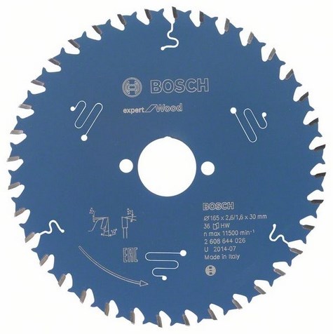 Bosch accessoires cirkelzaagblad expert for wood 165x30x2.6 1.6x36t - 2608644026