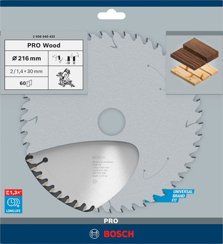 Bosch Zubehör Bosch Pro Holzkreissägeblatt, 216 x 2 x 30 mm