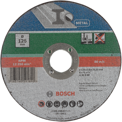 Bosch Zubehör Trennscheibe Metall | 125 x2,5 | rechts - 2609256317