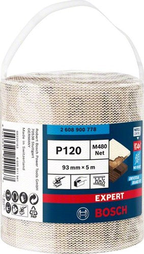 Bosch accessoires expert m480 schuurnetrol 93 mm, 5 m, k120 - 1 stuk(s) - 2608900778