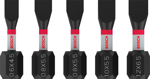 Bosch accessoires bosch pro sleufkopbits sl4,5 sl5,5(x2) sl5,5 sl6,5 25 mm 5-delig ...