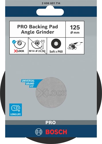 Bosch Zubehör X-Lock Stützteller für Fiberscheiben 125 mm weich – 1 Stück – 2608601714