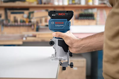 Bosch Blue GLF 18V-8 Profi Akku-Kantenfräser | 18v | ohne Akku und Ladegerät | im Karton - 06016c6000