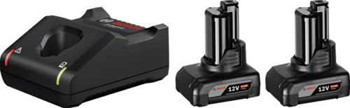 Bosch Blue Starter Set Premium – 2 x GBA 12 V 6,0 Ah + Gal 12 V-40 Professional – 1600A01B20