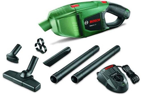 Bosch Green Easyvac 12 Set Handstaubsauger-Set mit 12 V Li-Ionen-Akku (1 x 2,5 Ah Akku) – 06033d0001