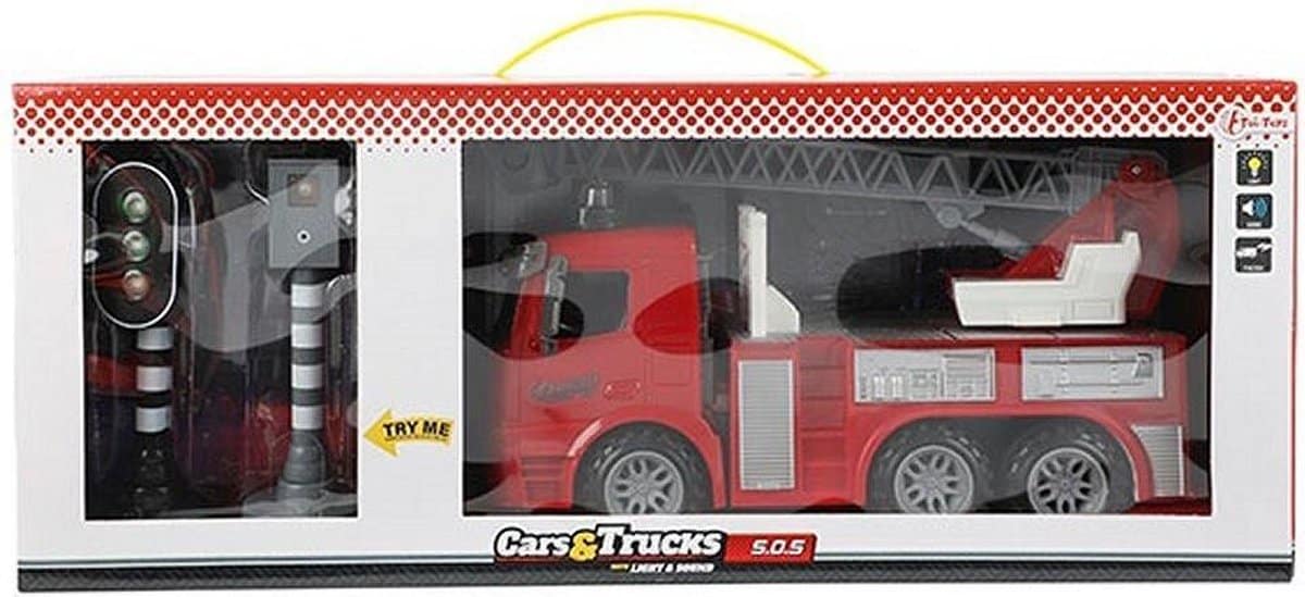 Toi-toys Feuerwehrauto-Hubarbeitsbühne mit Ampel und Blitzstange