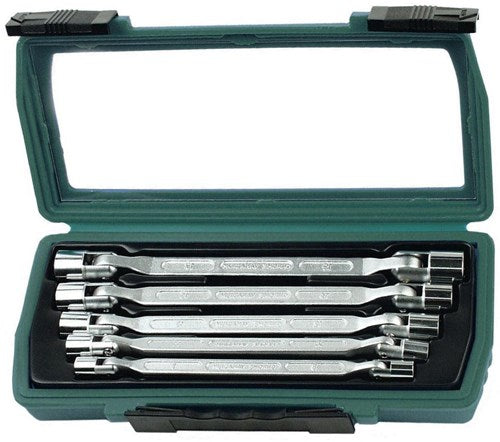 Brüder Mannesmann Knieschlüsselsatz 5-teilig im Koffer (Hobby) - 19821