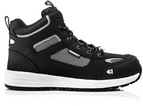 Buckbootz werkschoen largobay sneaker mid baz s1p esd zwart | zwart | maat 46 - 00.176.063.46