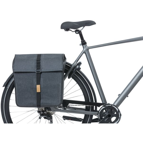 Basilikum Urban Trocken -Doppelfahrradbeutel - Grau, 50 l