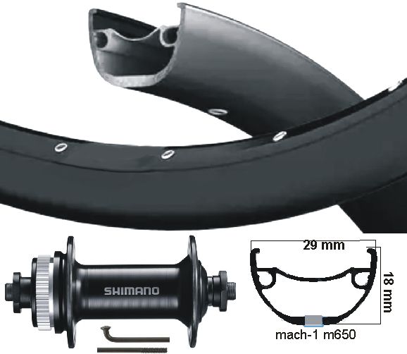 KGS-Vorderrad 27,5 Zoll (584) Mach-650 +Spaak Black Disc Centerlock Ausfälle