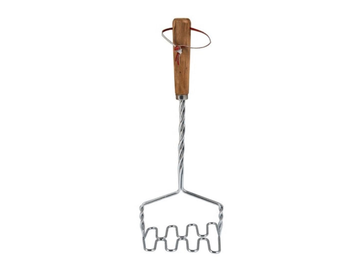 Ausgezeichneter Haushaltskartoffelstampfer, 34 cm, Holz, Edelstahl