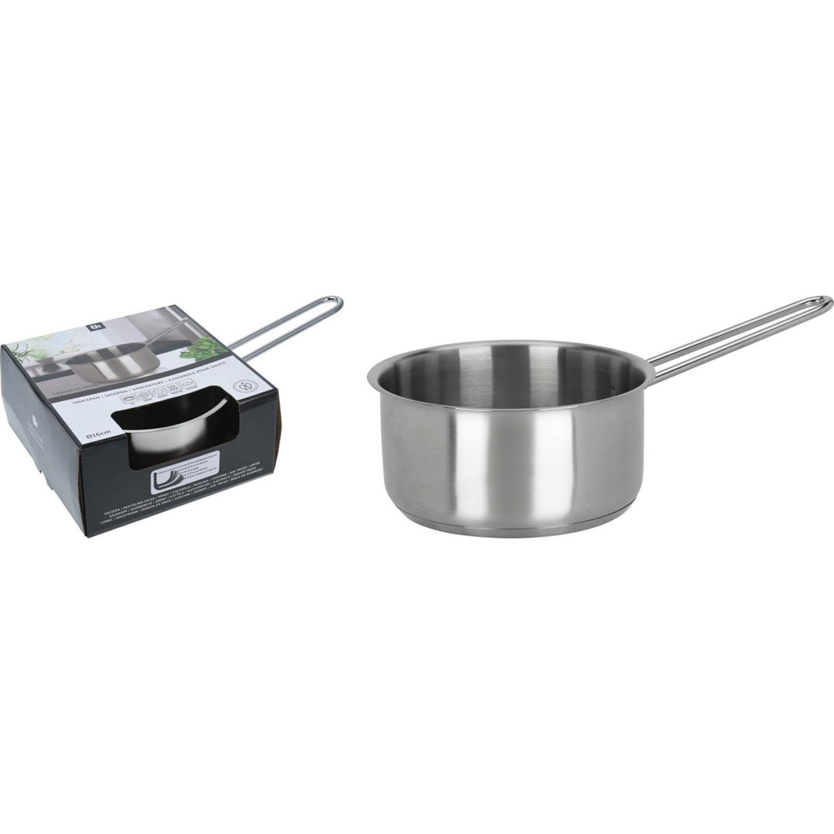 Excellent Houseware Kochtopf, 16 cm, Edelstahl, 1350 ml