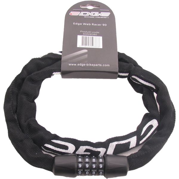 Kettenschloss mit Code Edge Web Racer 90 cm - schwarz