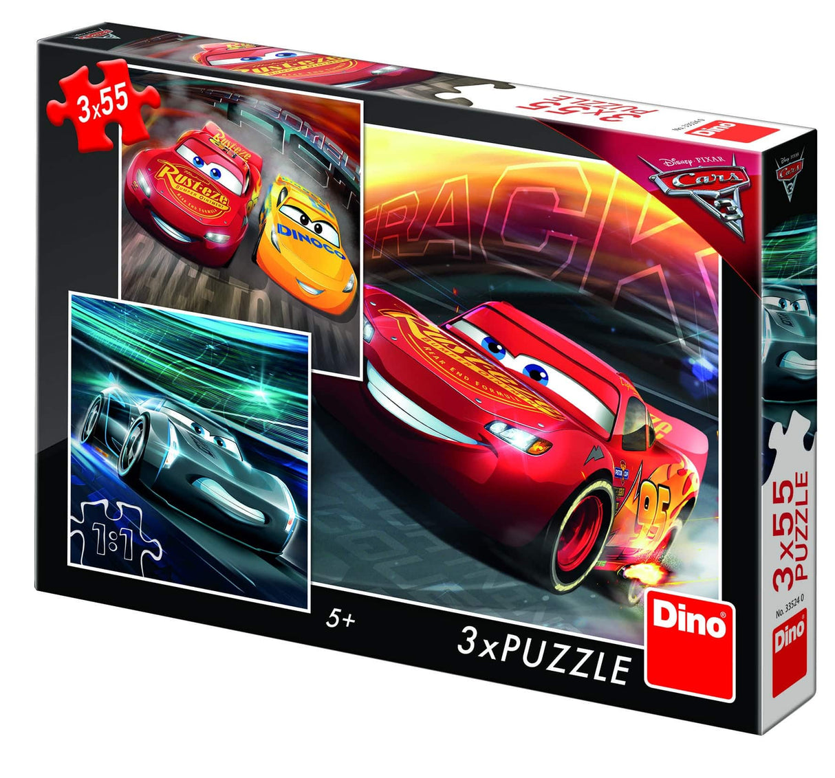 Dinotoys Dino-Puzzle – Disney-Pixar-Autos – 3 x 55 Teile