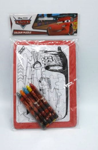 Van der Doelen-Autos-Puzzle – zum Ausmalen – 28 Teile mit Buntstiften