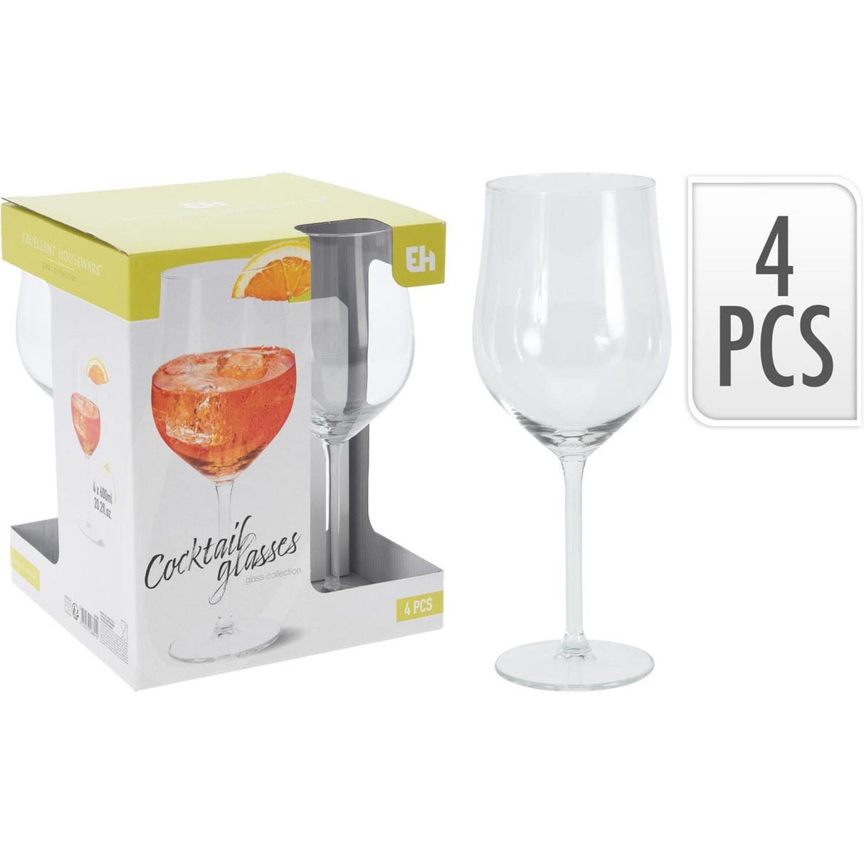 Excellent houseware cocktailglas 600ml doos a 4 stuks