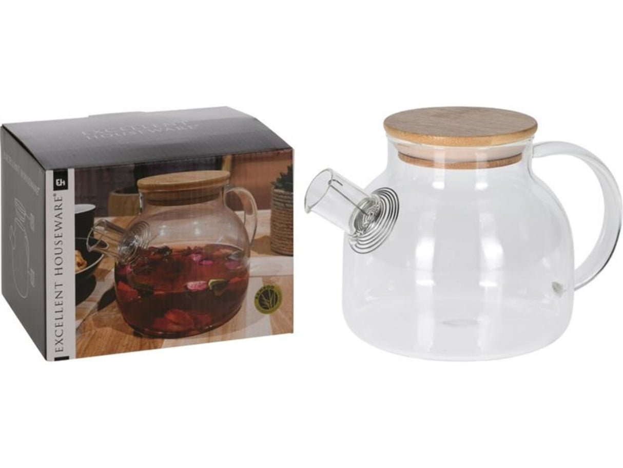 Ausgezeichnete Haushaltswaren-Glasteekanne 800 ml mit Filterteekanne und Glasteekanne