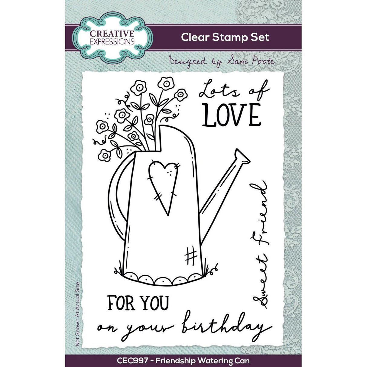 Creative expressions • clear stamp set friendship watering can 15,24x10,16cm 5pieces