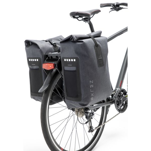 Neues Looxs Fahrradbeutel Doppelvaro wasserdichtes Grau