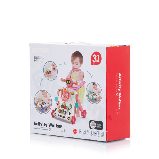 Chipolino Car 3-in-1 Walker mit Spielzeugauto Musik grau