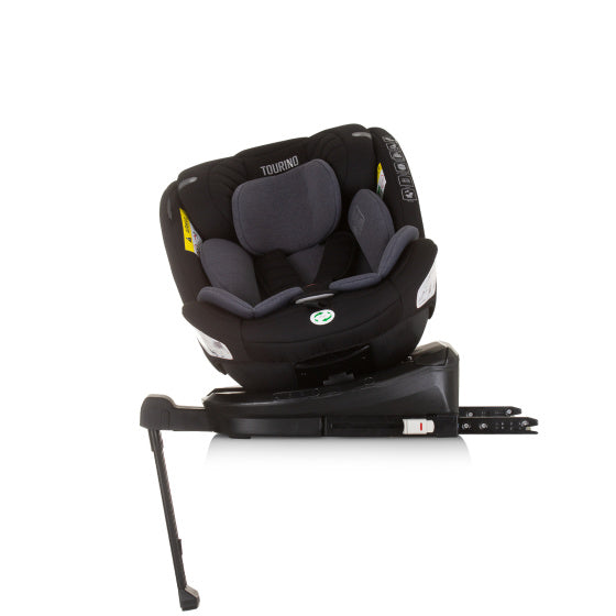 Chipolino Tourino Autositz i-Size 40-150 cm Isofix 360° Obsidianschwarzgrau
